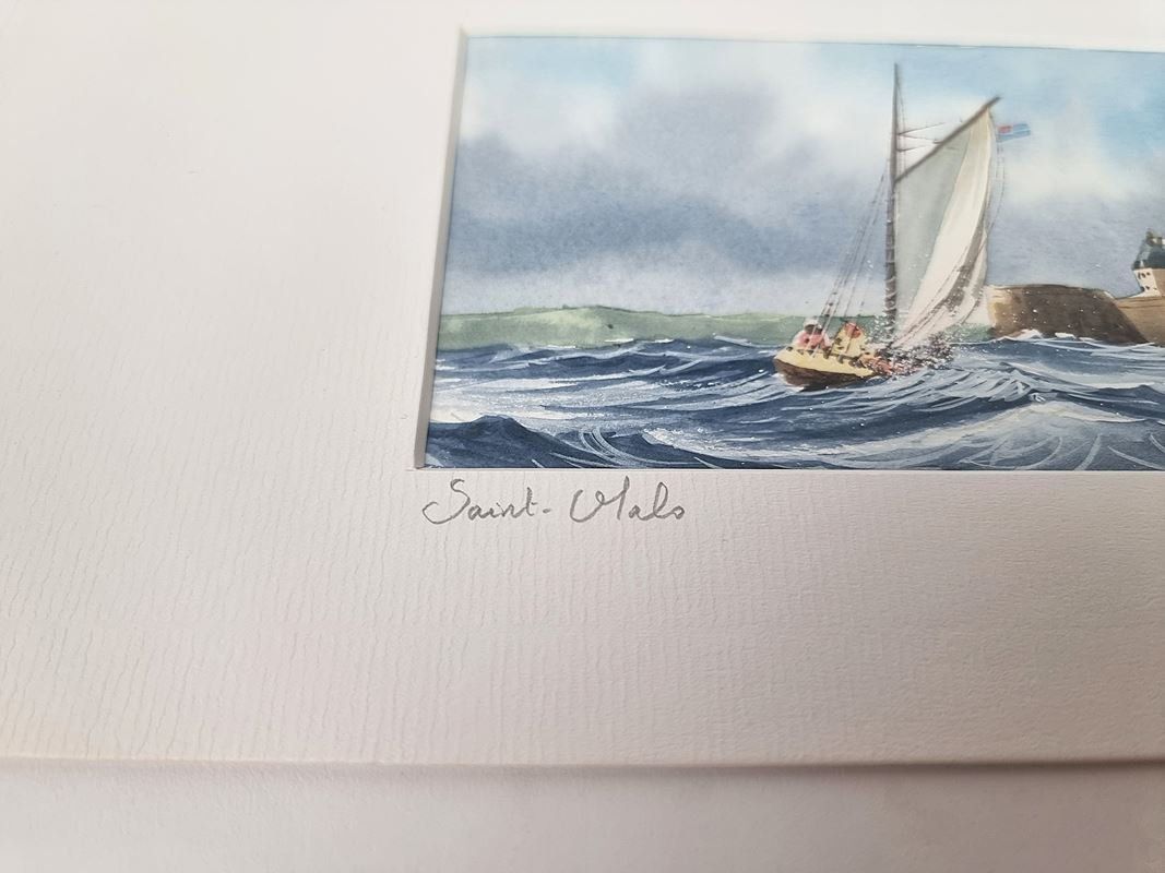 Poster & Bilder: Aquarell-Bild "Saint-Malo" – Gebraucht aus Urtenen-Schönbühl von Restwert_Schoenbuehl 4