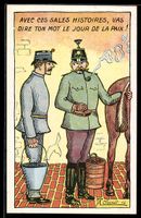 AK Schweizer Soldat striegelt sein Pferd