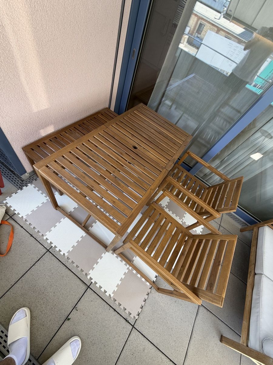 Ikea Set di tavolo e panche: Ikea Nämmerö Gartentischset – Usato da zürich venduto da kreativszene 3