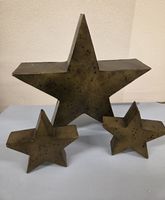 Deko Sterne 3er Set Metall gebraucht