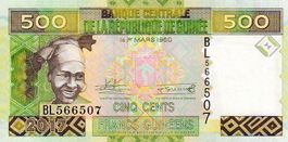 Banknote Guinée 500 francs guinée Bankfrisch