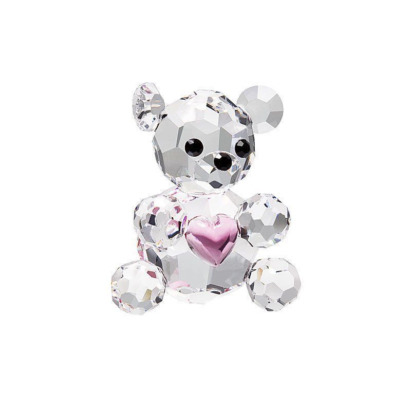 Statuette: Kristallfigur Teddybär mit Herz – Nuovo e nell'imballaggio originale da Mosnang venduto da Glascom1