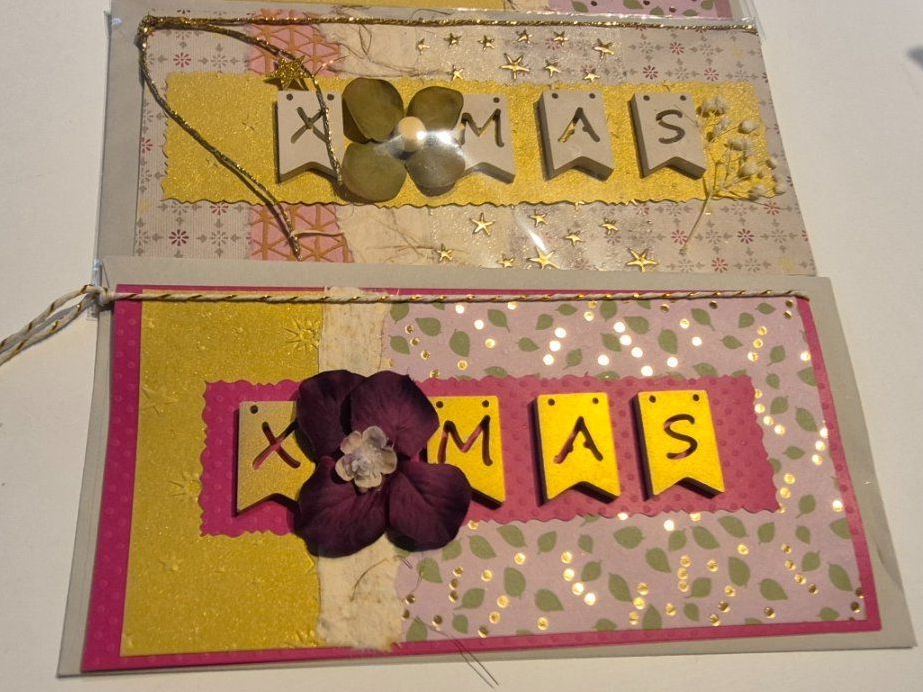 Cartoline: 4er SET, Weihnachtskarten mit X-MAS Buchstaben – Nuovo e nell'imballaggio originale da Nottwil venduto da echtMOMO 4