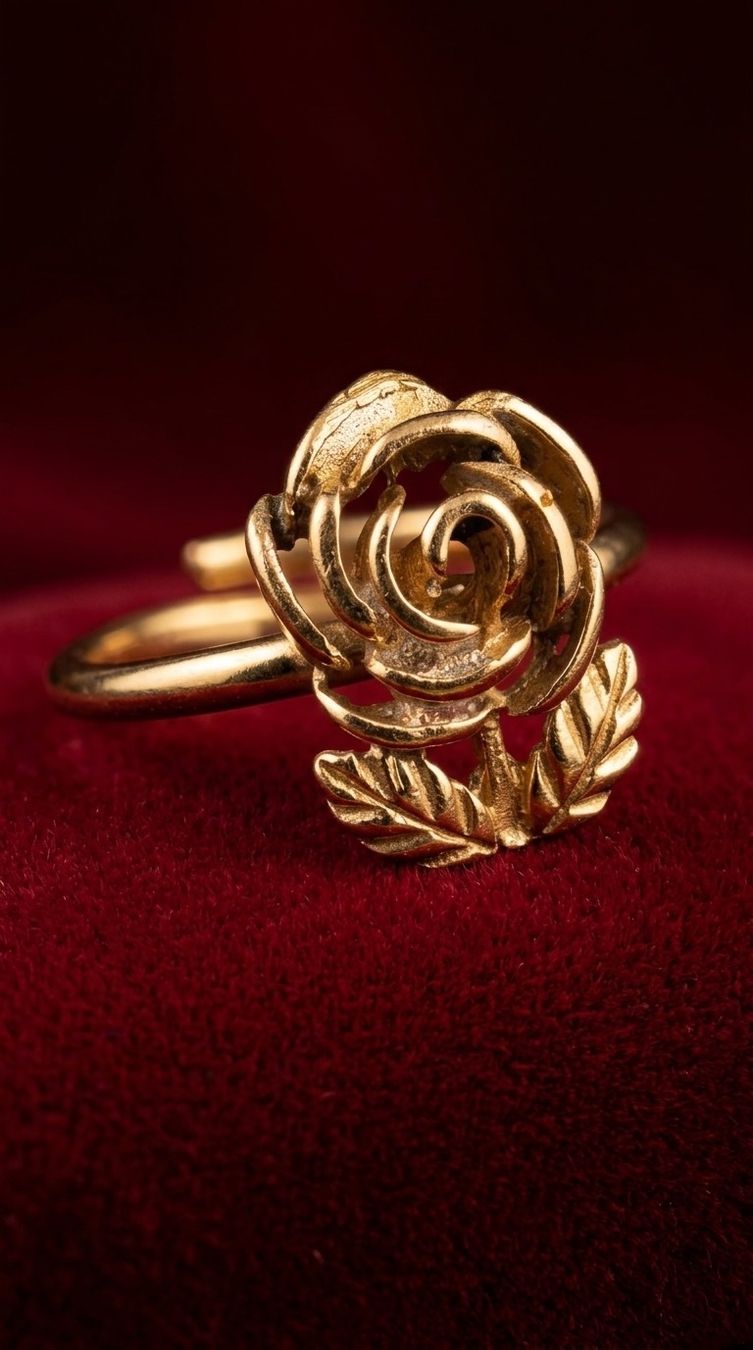 Anelli: Bague fleur rose dorée réglable – Nuovo e nell'imballaggio originale da St-Maurice venduto da Sandrinette123 3