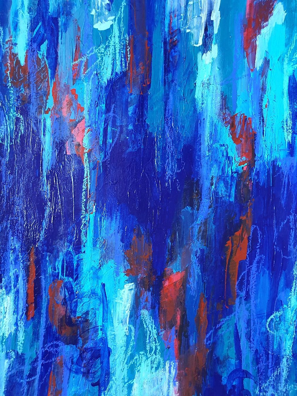 Gemälde: Abstraktes Bild auf Mixed Media Paper – Neu (gemäss Beschreibung) aus Wimmis von hel_m26m 2