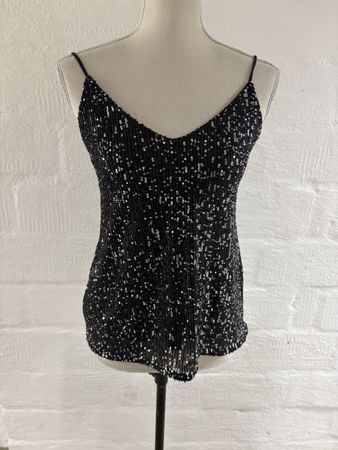 Damen Pailletten T-Shirt,Gr.XS;N.Yorker 