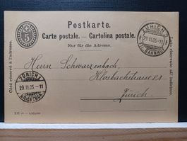 ZH, Postkarte. 1905,  Zürich 3, CVJM,