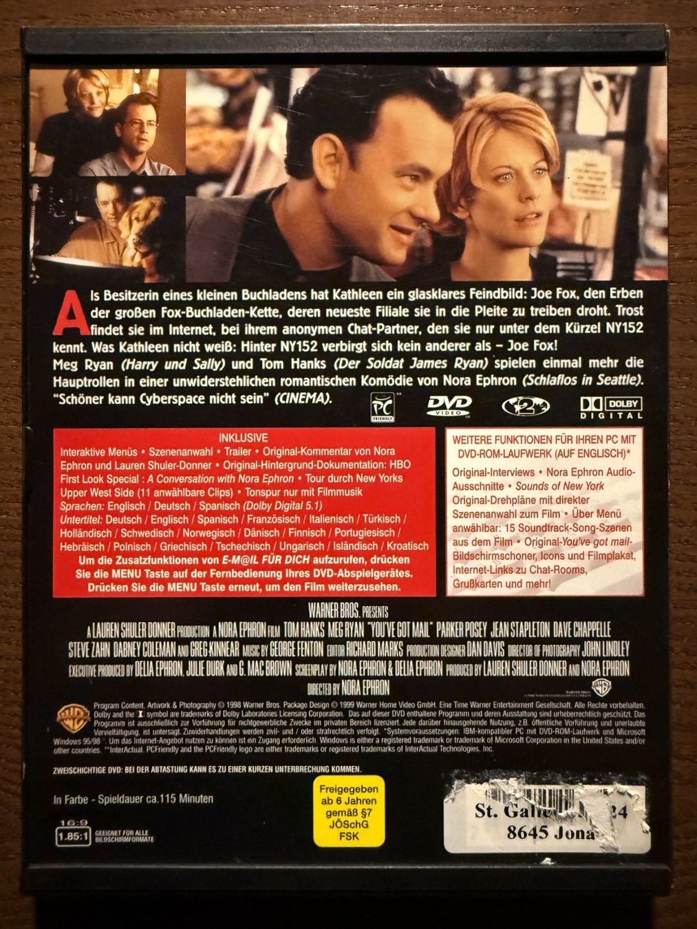 Tutti i DVDs: E-m@il für Dich – Usato da Zürich venduto da FilmFreunde 1