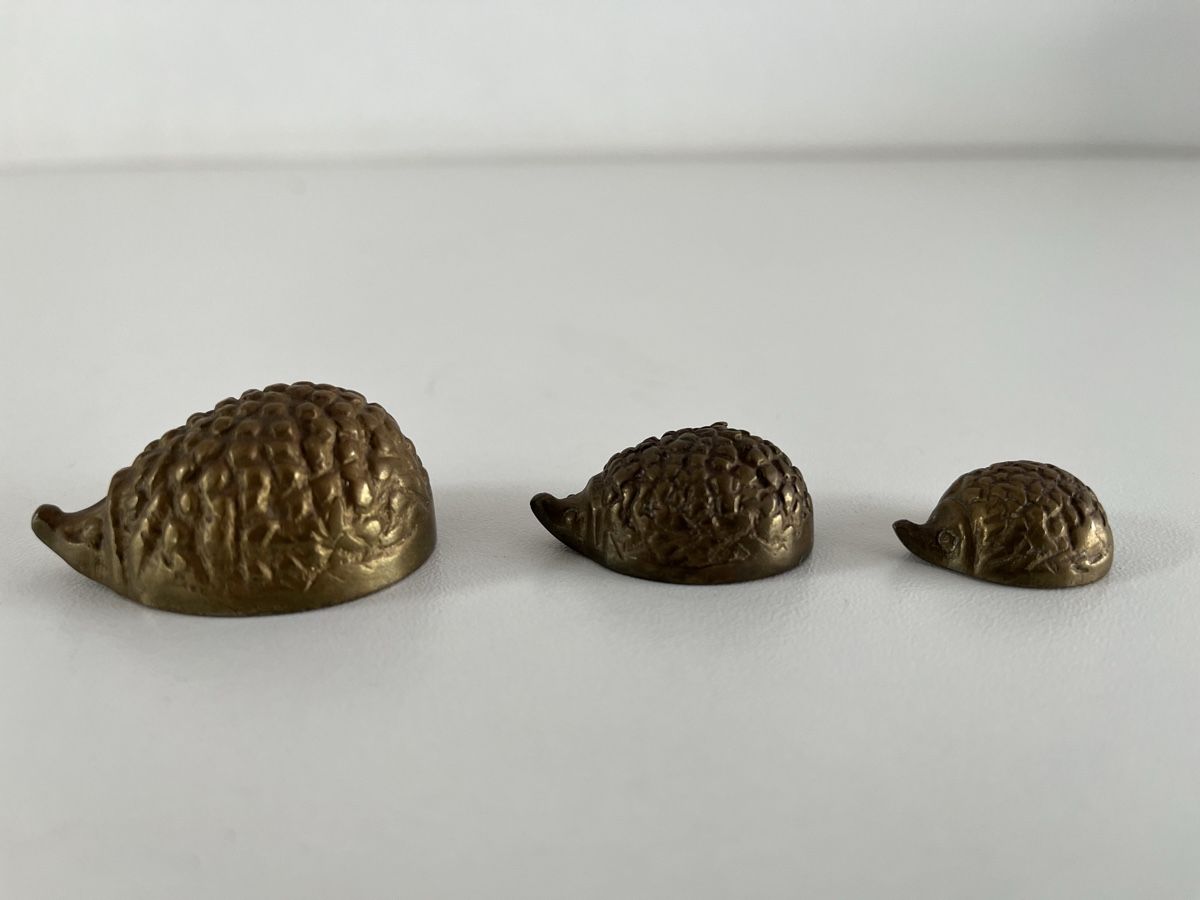 Statuette: 3er Igel Familie aus Messing – Usato da Wetzikon ZH venduto da seli03 4
