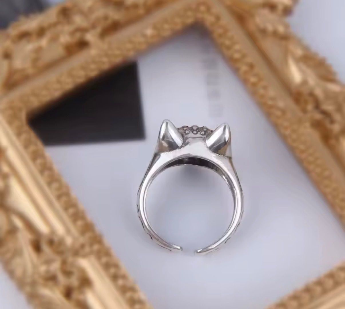 Anelli: Katzendesign Ring, neu, verstellbar – Nuovo (secondo la descrizione) da Gams venduto da Mariawicca 5