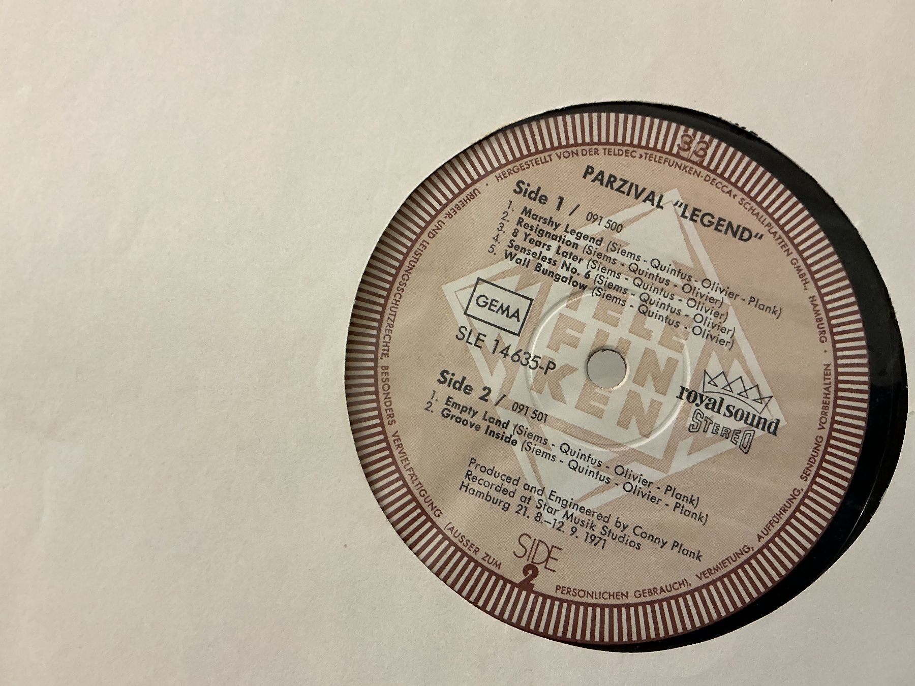 Dischi in vinile: Parzival LP -  Legend – Usato da Winterthur venduto da Tumko-Vinyl 2