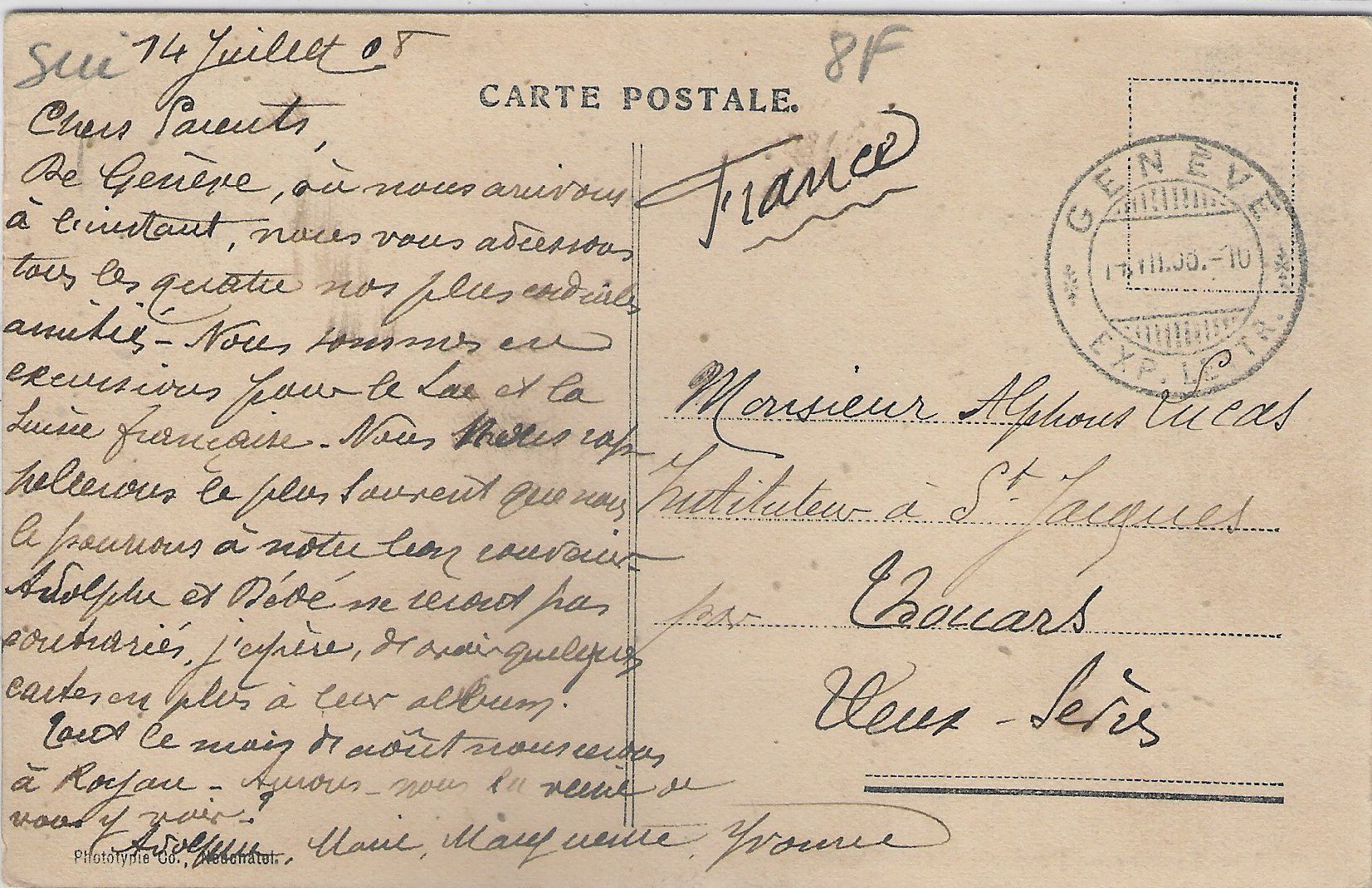 Cartoline postali: Geneve - Pont du Mont-Blanc - animee – Usato da Ettingen venduto da Kartenplanet 1