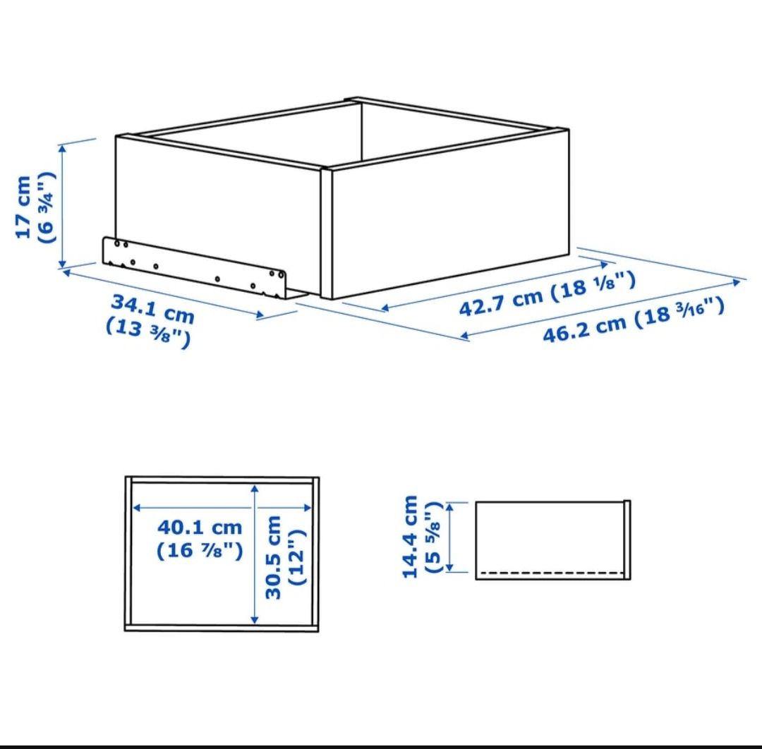 Armadi: Ikea Komplement Schublade 50x58cm, Weiss, neu, 1 Stk. – Nuovo e nell'imballaggio originale da Zürich venduto da _Meli 2