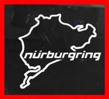 Sticker Nürburgring Rennstrecke Weiss Grüne Hölle Formel 1