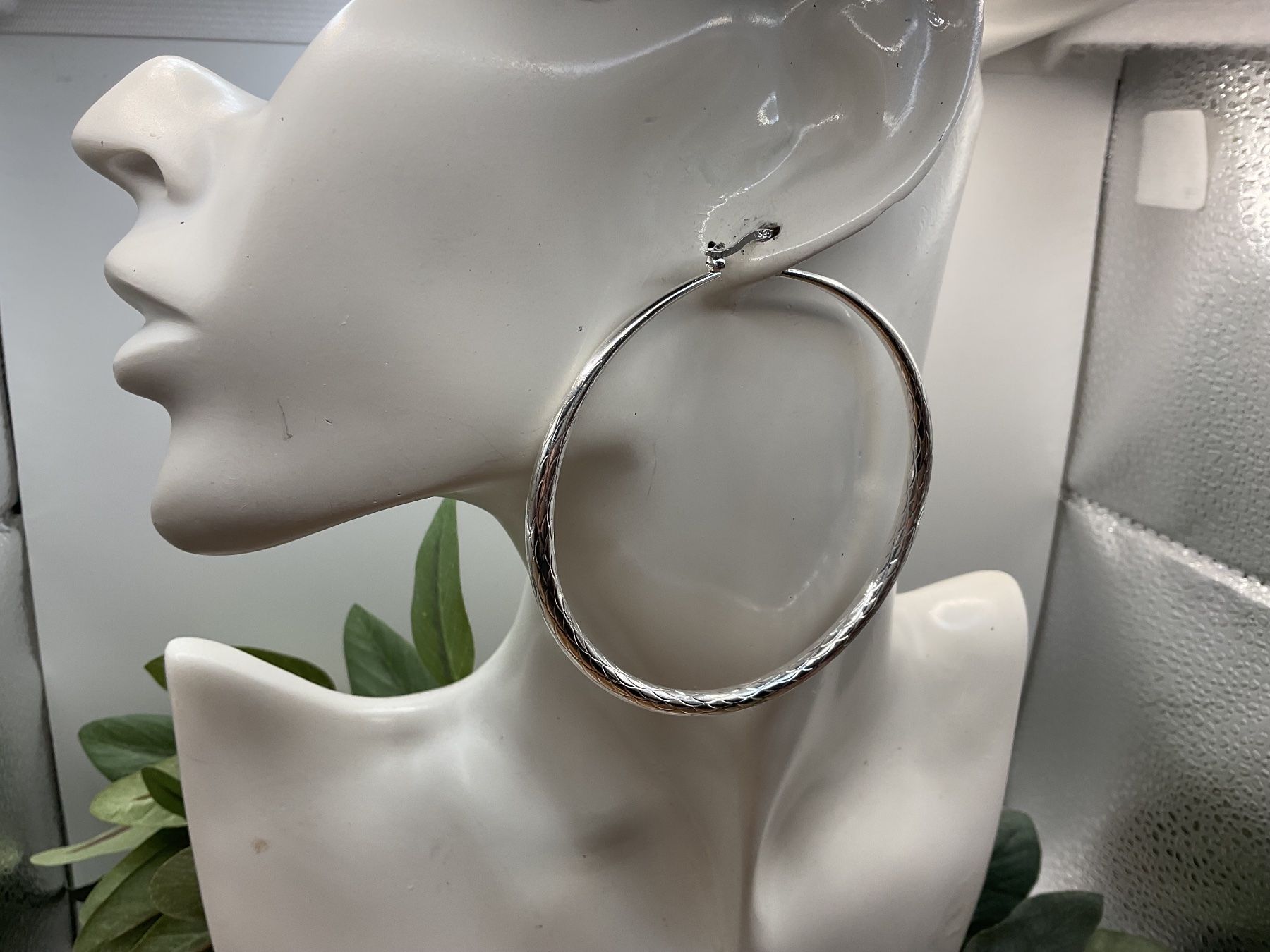Orecchini pendenti & Orecchini a lobo: Riesencreolen Sterlingsilber, Durchm. 65mm – Nuovo (secondo la descrizione) da Luzern venduto da S.Kern01
