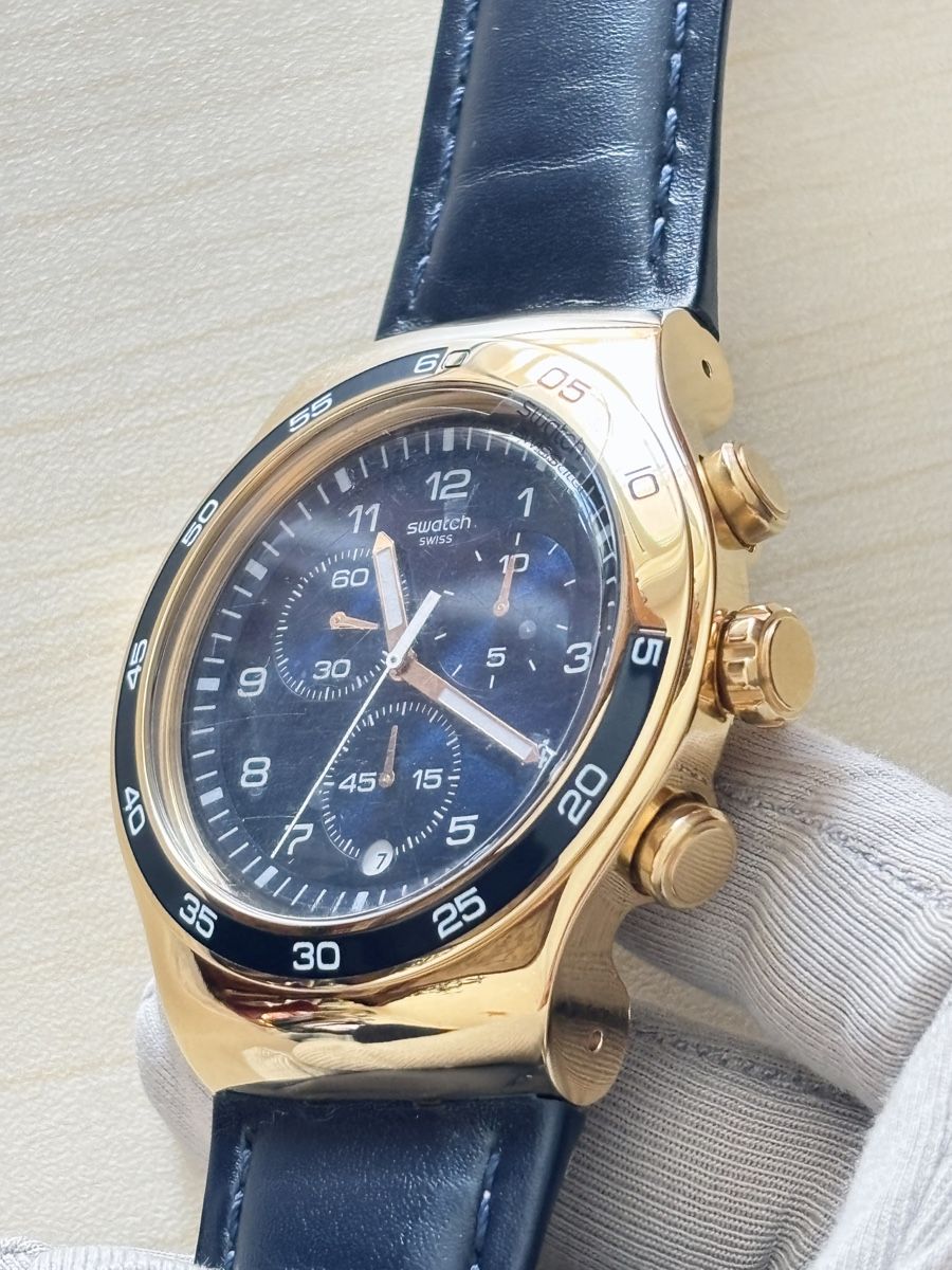 Swatch Orologi: Swatch Irony Chronograph goldfarben blau – Nuovo (secondo la descrizione) da Grenchen venduto da chththl 3