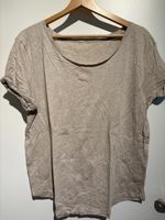 H&M T-Shirt, hellbeige, Gr. L, neuwertig