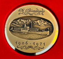 Gedenkmedaille DS Blümlisalp 1906-1971 Huguenin neuwertig