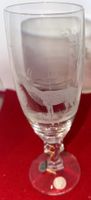 Sektglas mit Hirsch aus Kristallglas