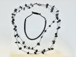 Collier et bracelet en hématite