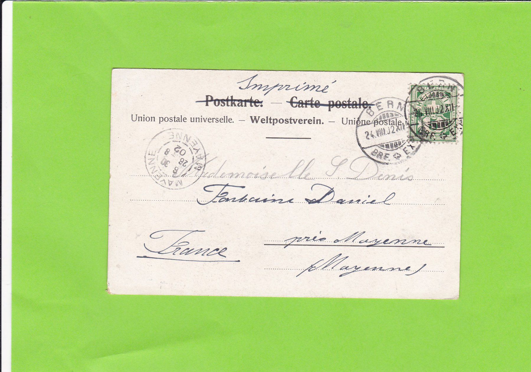 Cartoline postali: Bern, Lauben--belebt---1902 gelaufen – Usato da St. Peterzell venduto da neckertal 1