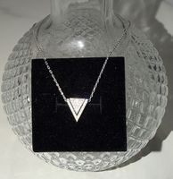 Swarovski Dreieck Anhänger Kristall Silber