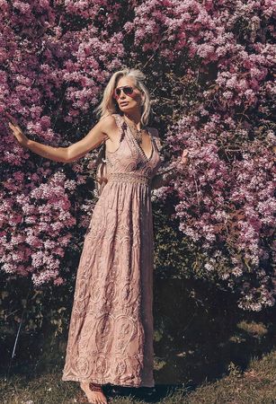 🤩MANGO MAXI-HÄKEL-KLEID ROSA NEU & D&G P.
