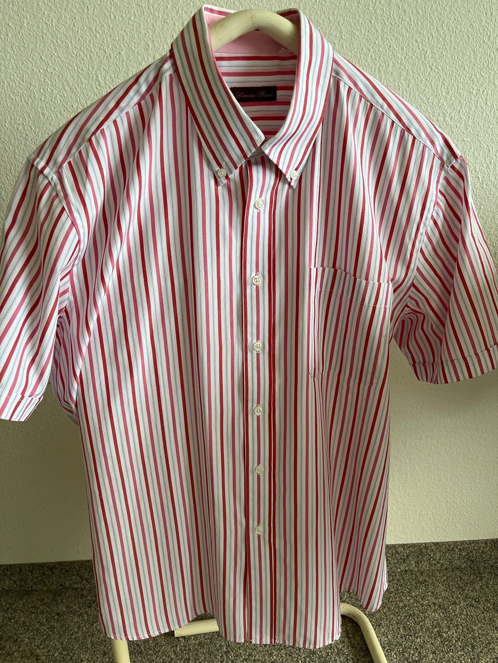 Camicie: Polohemd, gestreift, "Antonio Bacci", pflegeleicht, Gr.L-XL – Usato da Adliswil venduto da eri.40 3
