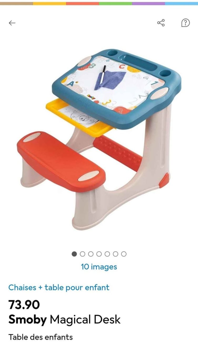 Smoby Giocattoli: Table enfant Smoby – Nuovo (secondo la descrizione) da Riddes venduto da monicads21