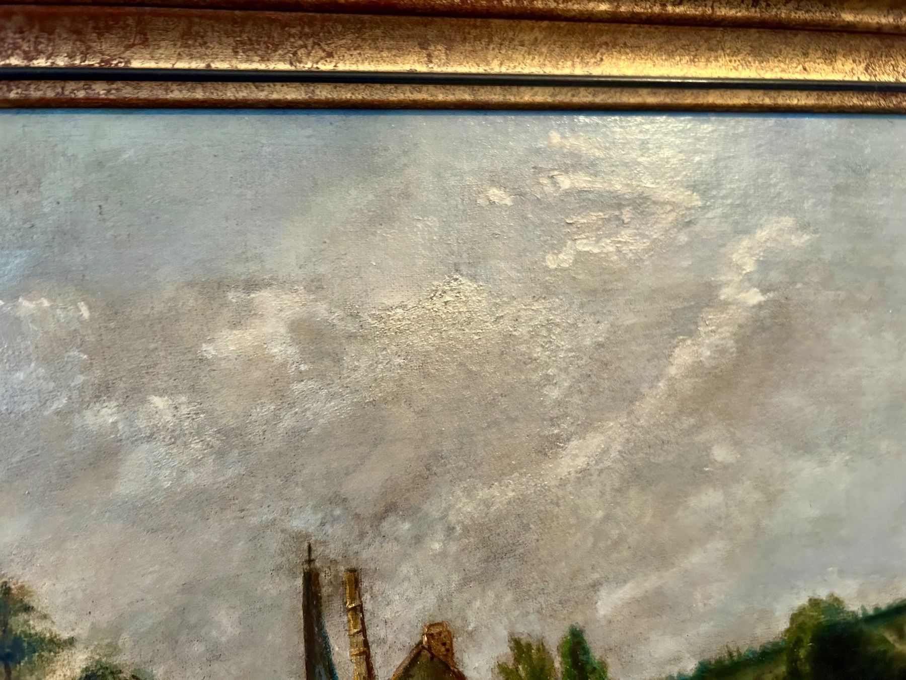 Gemälde: Tableau ancien, scène champêtre, encadré. – Gebraucht aus Petit-Lancy von Pierre_le_voyageur 5