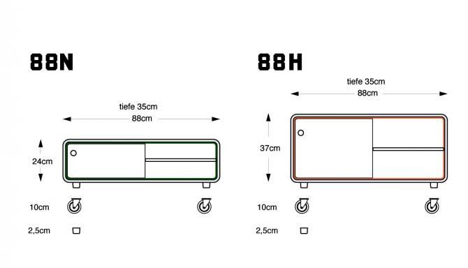 Cassettiere: Design Bruggmann booky Eternit Regal Kommode – Usato da Thun venduto da Crown7 9