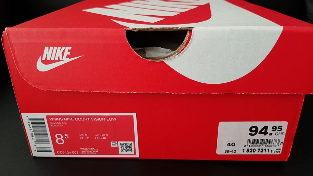 Nike Scarpe da uomo: Sneaker Nike Court VISION LOW,Leder,Gr40 – Nuovo e nell'imballaggio originale da Zürich venduto da 280_yc86 9