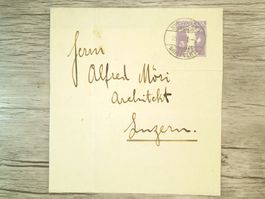 TR60 Document + Timbre Suisse 1918
