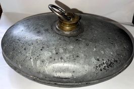 Vintage Wärmeflasche aus Zink, ideal für kalte Tage!