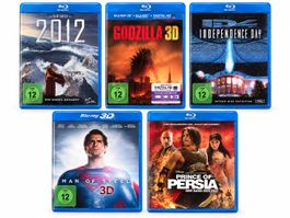 2012, Godzilla 3D, Man of Steel – 5 Blu-ray-Filme