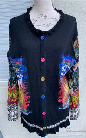 superbe jaquette RYVIA (PAUSE CAFÉ) viscose/coton t.L-XL
