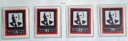 Briefmarken UdSSR 1924 Lenins Death kw.1260 sehr selten