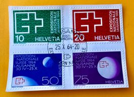 Nr.402/403/404/405 GESTEMPELT 1963 Expo Lausanne(10) 