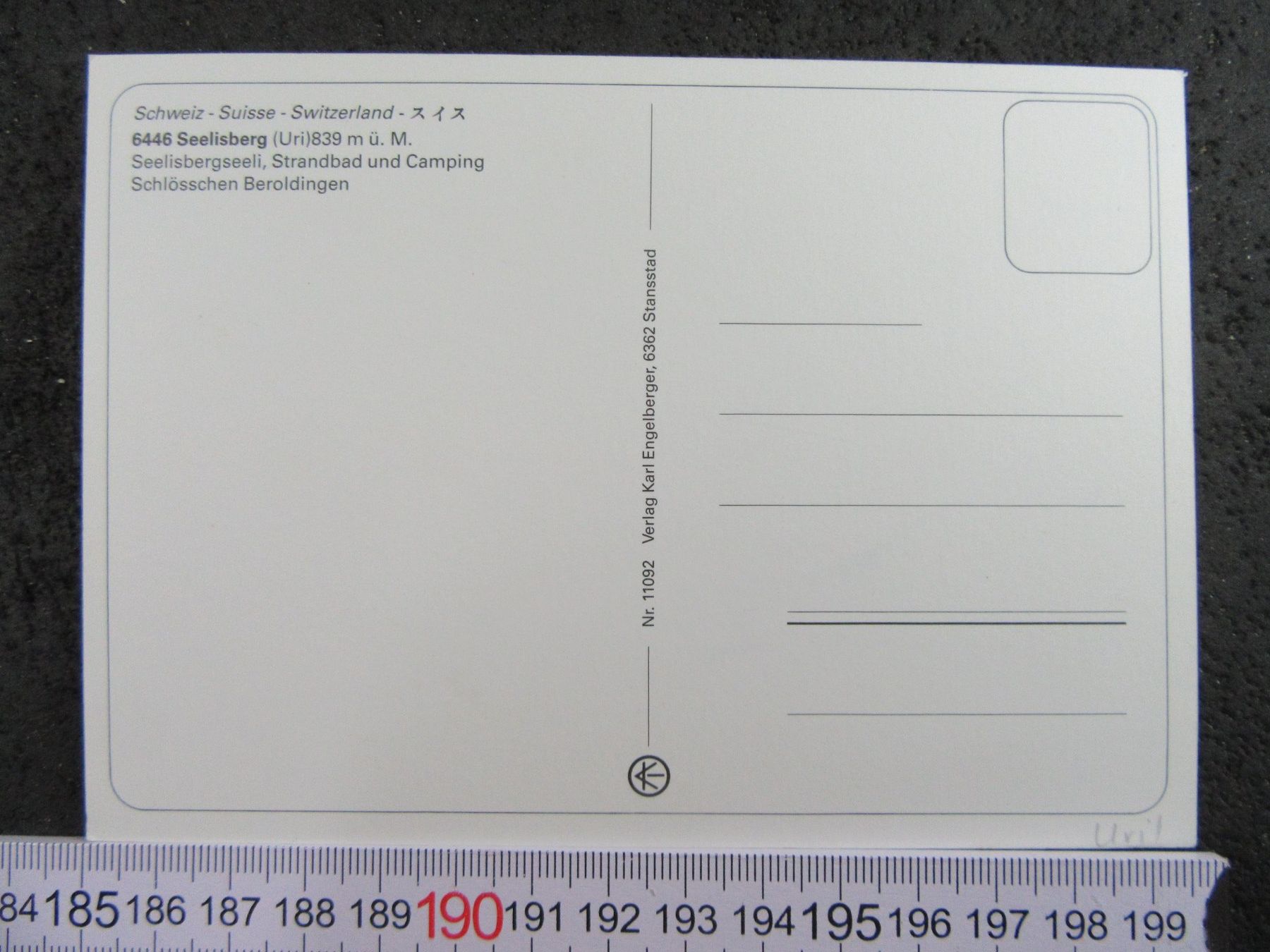 Cartoline postali: SEELISBERG URI AK – Usato da Ettingen venduto da Hausi4711 1