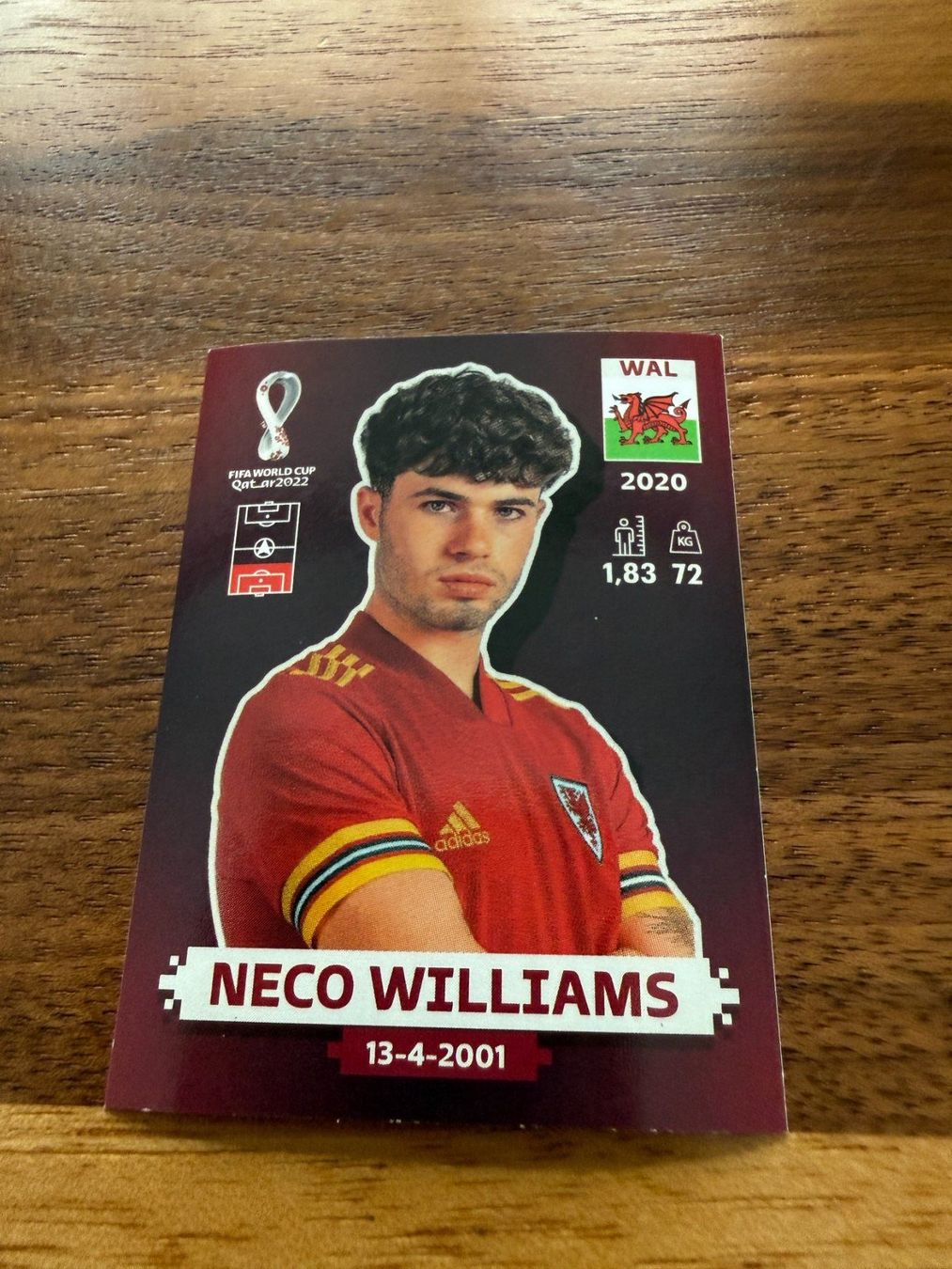 Panini Carte collezionabili: Panini WM Qatar 2022 - WAL11 Neco Williams – Usato da Lyss venduto da Louuurs