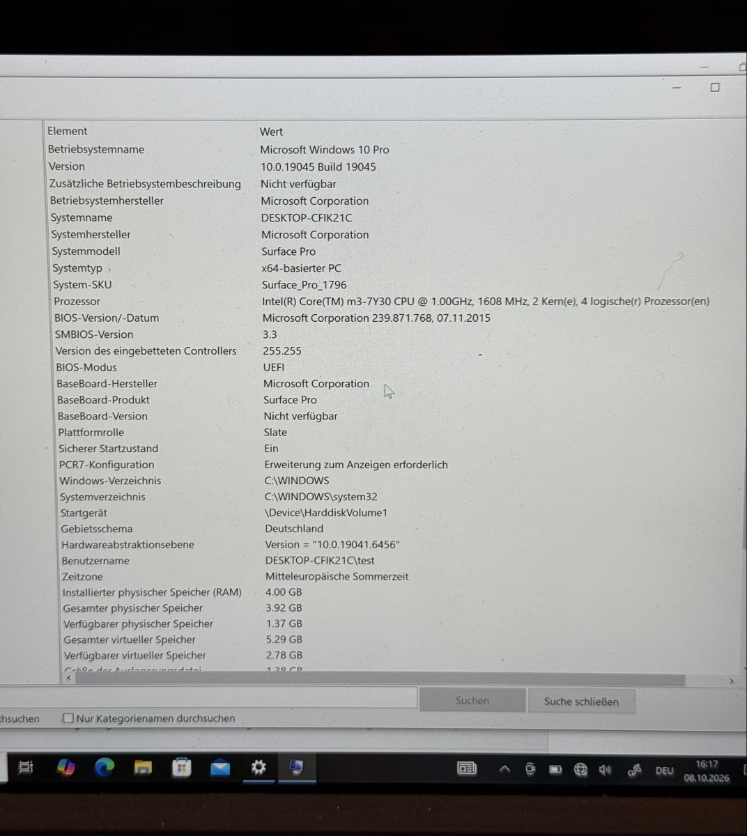 Microsoft Notebook: Microsoft Surface Pro – Usato da Uerzlikon venduto da choerndli66 9