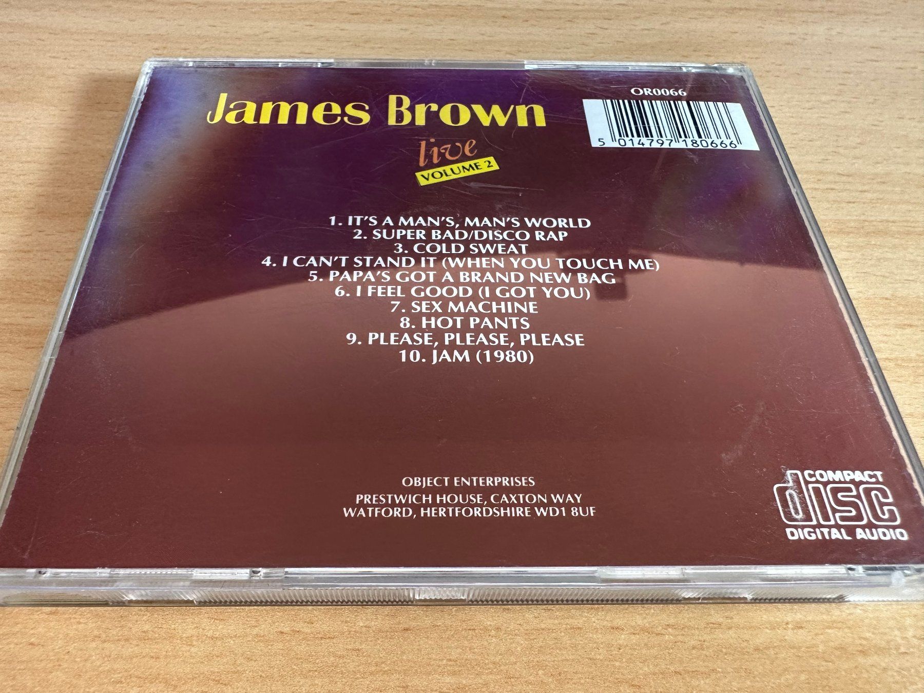 CD: James Brown – Live Volume 2 – Usato da Rikon im Tösstal venduto da Alpenmutz 1