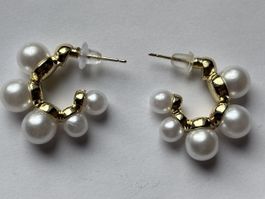 Hoops with Faux Pearl