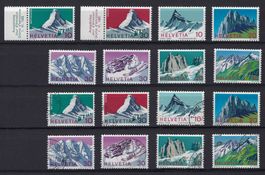 1965-76 Schweizer Alpen I - VII 1 X postfr. ** & 1 X gest. ʘ