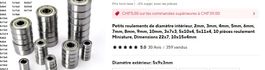 Lot de 10 Roulements Miniature 2-10mm Divers Tailles