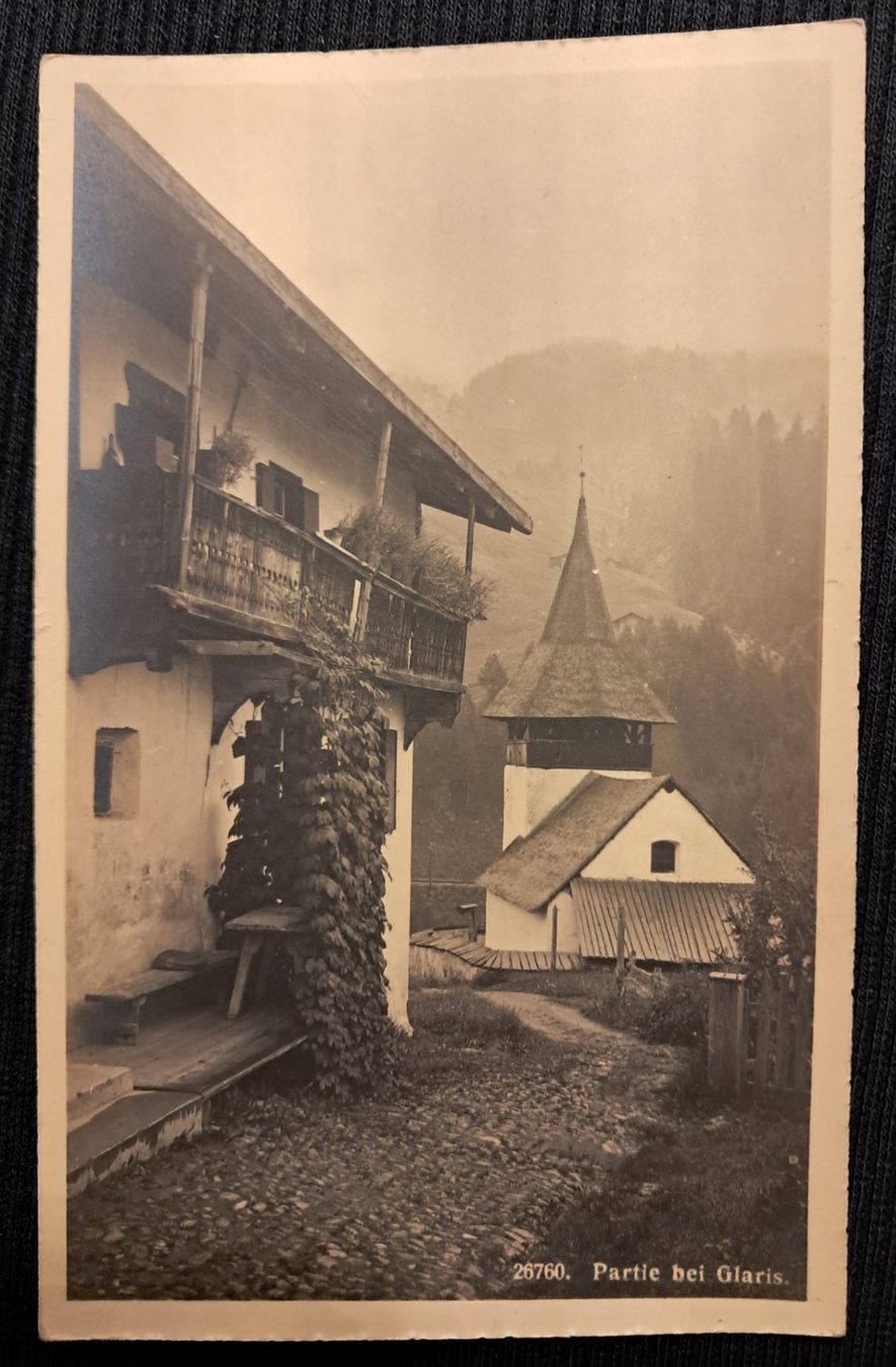 Cartoline postali: PARTIE BEI GLARIS - DAVOS – Usato da Ponto Valentino venduto da giorgia06
