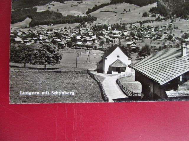 Cartoline postali: alte AK: Lungern mit Schynberg - gel. 1952 – Usato da Luzern venduto da Horoskop1 1