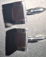 Manschettenknöpfe silberfarben quadratisch gebraucht