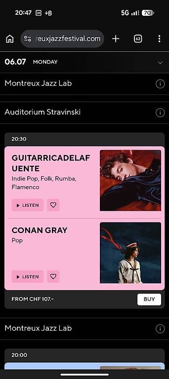 Tickets: Conan Gray seated tickets – Gebraucht aus Zürich von dominik335