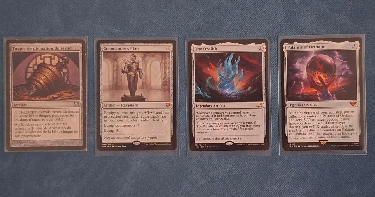 Magic The Gathering Sammelbilder & Trading cards: Pack Artifacts: Ozolith - Commander's P. - Palantir - Sensei – Gebraucht aus Biel/Bienne von Amusy_TCG